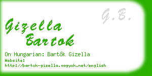 gizella bartok business card